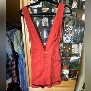 Red Skirt Overalls